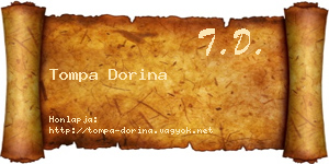 Tompa Dorina névjegykártya