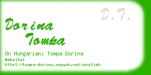 dorina tompa business card